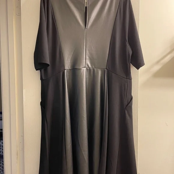 Torrid Luxe Ponte Coated Skater Dress - Picture 6 of 6